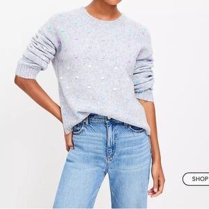 Loft Sweater. Multicolored Bobble Sweater. Size large.